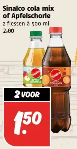 Poiesz Sinalco cola mix of Apfelschorle aanbieding