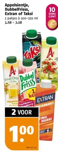 Poiesz Appelsientje, DubbelFrisss, Extran of Taksi aanbieding