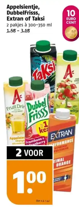 Poiesz Appelsientje, DubbelFrisss, Extran of Taksi aanbieding