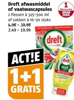 Poiesz Dreft afwasmiddel of vaatwascapsules aanbieding