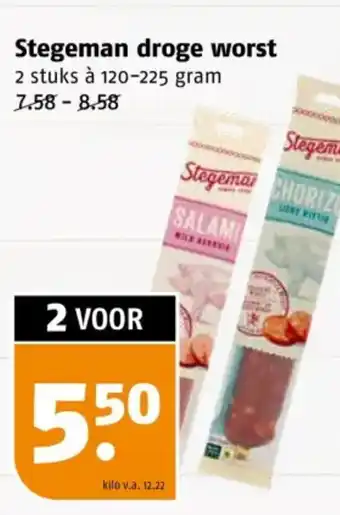 Poiesz Stegeman droge worst aanbieding