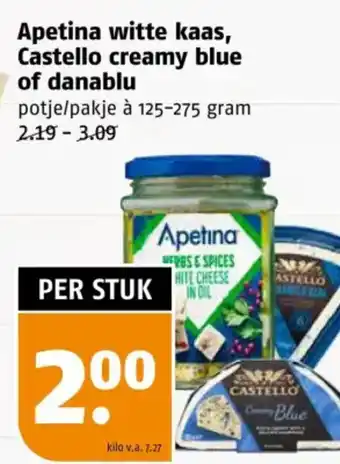 Poiesz Apetina witte kaas, Castello creamy blue of danablu aanbieding