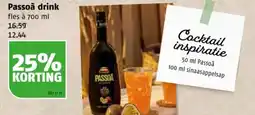 Poiesz Passoã drink aanbieding