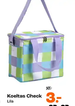 Kwantum Koeltas Check Lila aanbieding