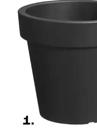 Kwantum Bloempot Flores Zwart aanbieding