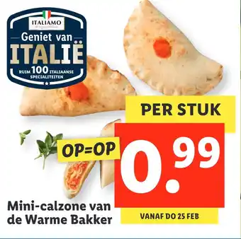 Lidl Mini-calzone van de Warme Bakker aanbieding