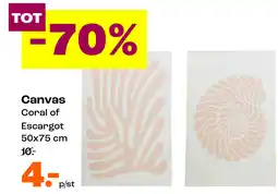 Kwantum Canvas Coral of Escargot aanbieding