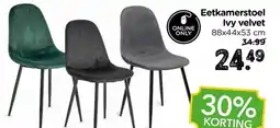 Xenos Eetkamerstoel Ivy velvet aanbieding
