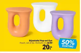 Xenos Bijzettafel Pop-art Eye aanbieding