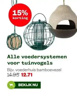 Welkoop Alle voedersystemen voor tuinvogels aanbieding