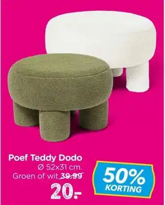 Xenos Poef Teddy Dodo aanbieding