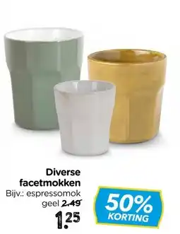 Xenos Diverse facetmokken aanbieding