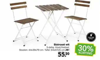 Xenos Bistroset wit aanbieding