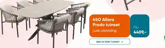 Van der Garde tuinmeubelen Allora Prado tuinset aanbieding