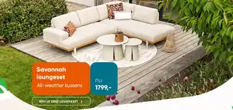Van der Garde tuinmeubelen Savannah loungeset aanbieding