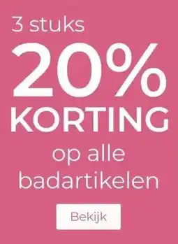 Prenatal 3 stuks 20% KORTING op alle badartikelen aanbieding