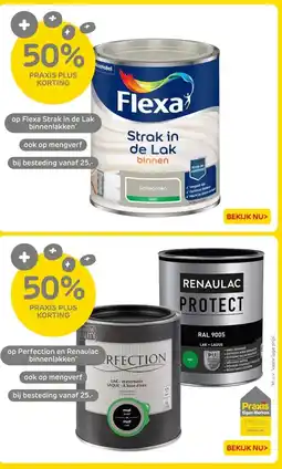 Praxis op Flexa Strak in de Lak binnenlakken* ook op mengverf aanbieding