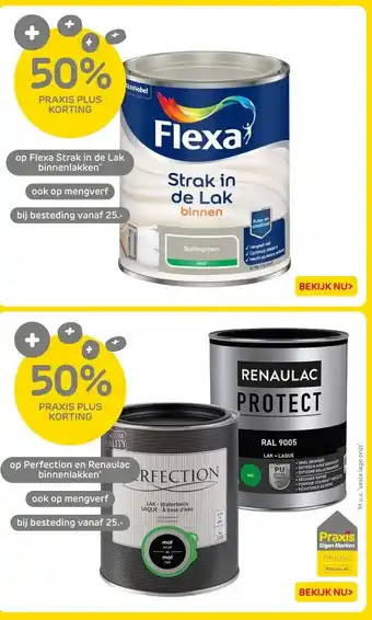 Praxis op Flexa Strak in de Lak binnenlakken* ook op mengverf aanbieding