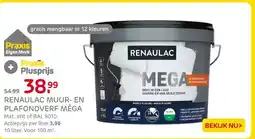 Praxis RENAULAC MUUR- EN PLAFONDVERF MÉGA aanbieding