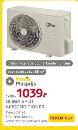 Praxis QLIMA SPLIT AIRCONDITIONER aanbieding