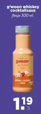 MCD Supermarkt g'woon whiskey cocktailsaus aanbieding