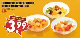MCD Supermarkt FRUITBOWL MELOEN/MANGO, MELOEN MEDLEY OF LUXE aanbieding