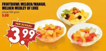 MCD Supermarkt FRUITBOWL MELOEN/MANGO, MELOEN MEDLEY OF LUXE aanbieding
