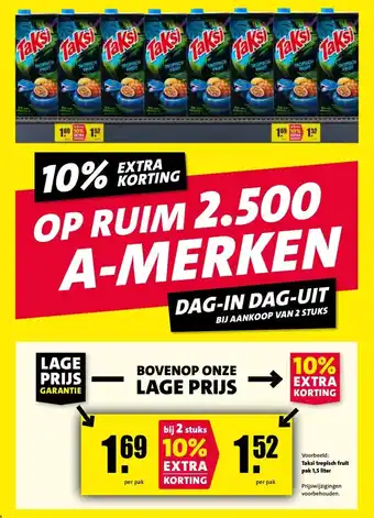 Nettorama aksi tropisch fruit pak 1,5 liter aanbieding