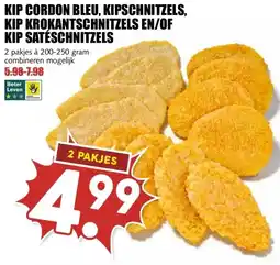 MCD Supermarkt KIP CORDON BLEU, KIPSCHNITZELS, KIP KROKANTSCHNITZELS EN/OF KIP SATÉSCHNITZELS aanbieding