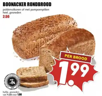 MCD Supermarkt BOONACKER RONDBROOD aanbieding