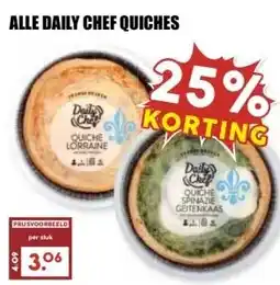MCD Supermarkt ALLE DAILY CHEF QUICHES aanbieding