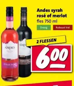 Nettorama Andes syrah rosé of merlot 6 aanbieding