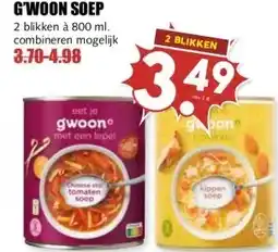 MCD Supermarkt G'WOON SOEP aanbieding