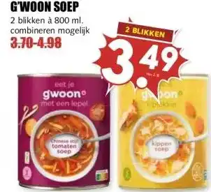 MCD Supermarkt G'WOON SOEP aanbieding