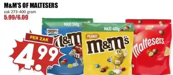 MCD Supermarkt M&M'S OF MALTESERS aanbieding