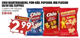 MCD Supermarkt CHIO HEARTBREAKERS, POM-BÄR, POPCORN, MIX PLOSION EN/OF XXL FLIPPIES aanbieding
