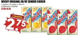 MCD Supermarkt WICKY ORIGINAL EN/OF ZONDER SUIKER aanbieding