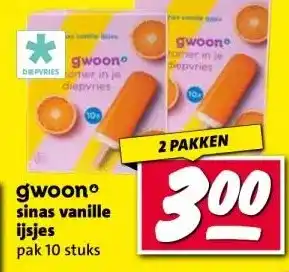 Nettorama gwoonº sinas vanille ijsjes aanbieding