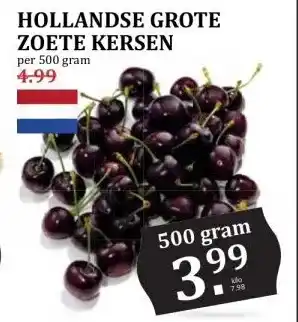 MCD Supermarkt HOLLANDSE GROTE ZOETE KERSEN aanbieding