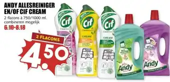 MCD Supermarkt ANDY ALLESREINIGER EN/OF CIF CREAM aanbieding