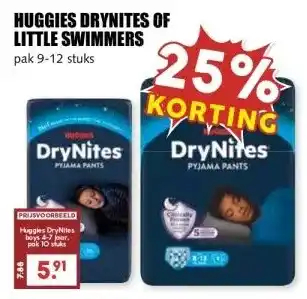 MCD Supermarkt HUGGIES DRYNITES OF LITTLE SWIMMERS aanbieding