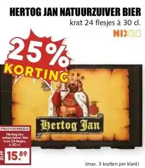 MCD Supermarkt HERTOG JAN NATUURZUIVER BIER aanbieding
