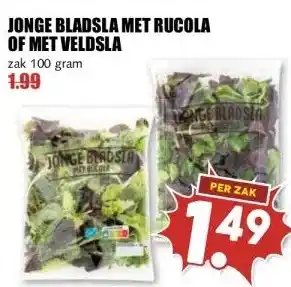 MCD Supermarkt JONGE BLADSLA MET RUCOLA OF MET VELDSLA aanbieding