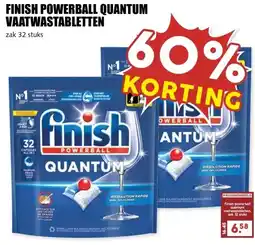 MCD Supermarkt FINISH POWERBALL QUANTUM VAATWASTABLETTEN aanbieding