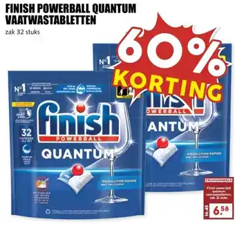 MCD Supermarkt FINISH POWERBALL QUANTUM VAATWASTABLETTEN aanbieding