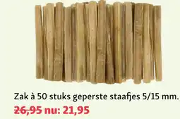 Maxi Zoo Zak à 50 stuks geperste staafjes 5/15 mm. aanbieding