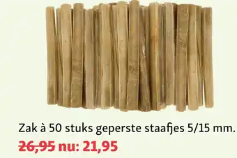 Maxi Zoo Zak à 50 stuks geperste staafjes 5/15 mm. aanbieding
