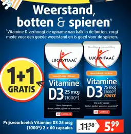 Lucovitaal Vitamine D3 25 mcq aanbieding
