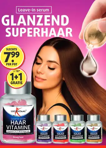 Lucovitaal Leave-in serum GLANZEND SUPERHAAR aanbieding