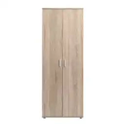 Leen Bakker Kast Inca 2-deurs - eikenkleur - 184x70x34,5 cm aanbieding